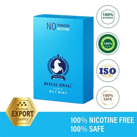 Royal Swag Ayurvedic Cigarette Herbal Mint Mct Nicotine Free And