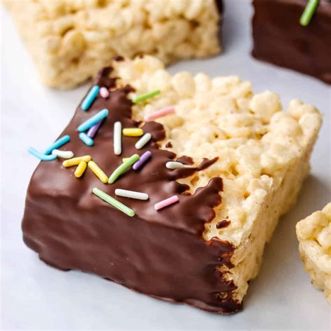 Chocolate Dipped Rice Krispie Treats