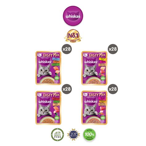 Jual WHISKAS Tasty Mix Makanan Kucing Basah Pilih Rasa 70gr 28 Pack