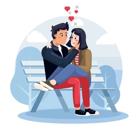 Ilustración De Concepto De Pareja De Amor Vector Premium