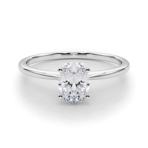 Atto Jewel 14k White Gold Over Ring Excellent 2 Ct Oval Cut Lab