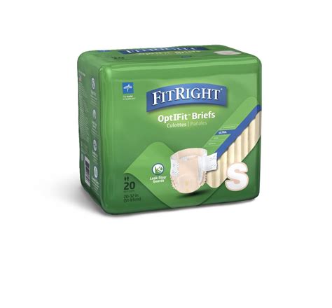 Medline Fitright Optifit Ultra Disposable Brief S Ct