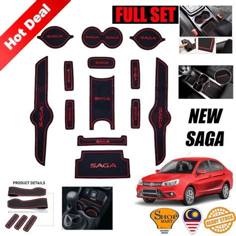 Proton New Saga Slot Mat Interior Slot Storage Tank Rubber Mat Interior