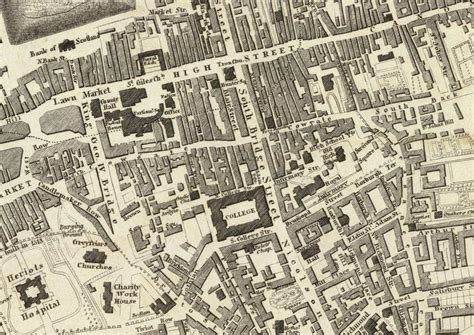 Old Edinburgh Map, Edinburgh Map, Map of Edinburgh, Vintage Map of ...