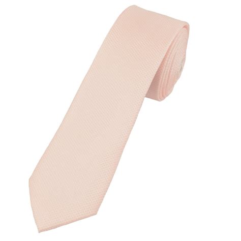 Plain Blush Textured Men S Skinny Tie From Ties Planet UK