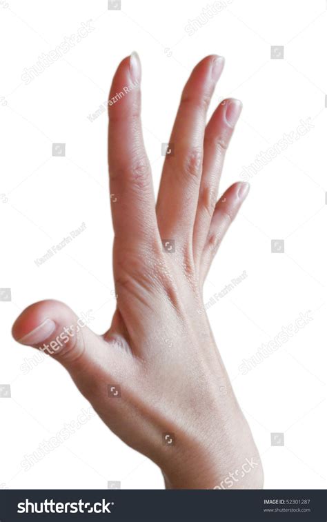 Right Hand Five Fingers Sideways Stock Photo 52301287 Shutterstock