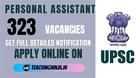 Upsc Recruitment Personal Assistant Post