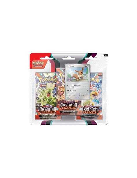 Scarlet And Violet 3 Obsidian Flames 3 Pack Booster Eevee English