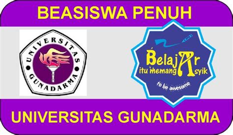 Beasiswa Penuh Universitas Gunadarma Belajar Asyik