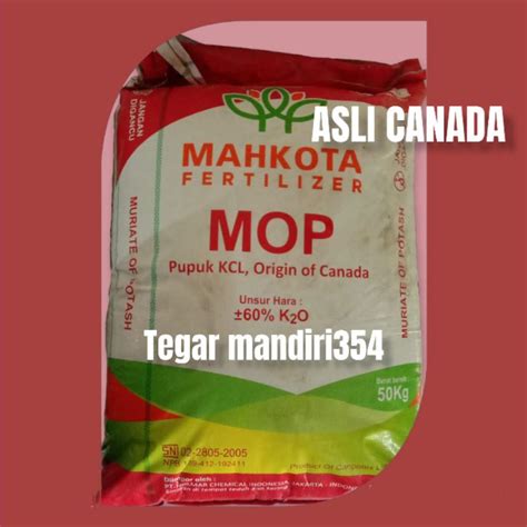 Jual Pupuk Kcl Mahkota Original Canada Pupuk Kcl MAHKOTA 1kg Curah