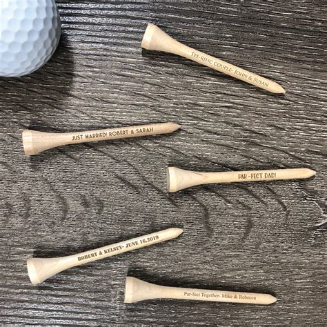 Personalized Laser Engraved Golf Tees Custom Engraved Wood Etsy