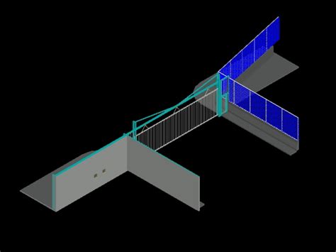 Portón de ingreso en 3d en AutoCAD Descargar CAD 462 21 KB Bibliocad