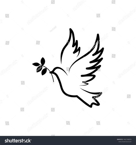 Dove Peace Icon Peace Concept Vector Stock Vector (Royalty Free) 1842188839