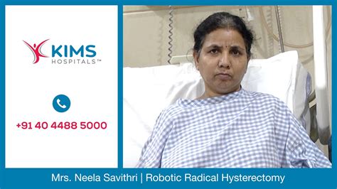 Mrs Neela Savithri Robotic Radical Hysterectomy Dr Vasundara