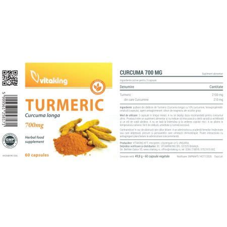 Turmeric 700 Mg 60 Capsule Vitaking Farmacia Tei Online