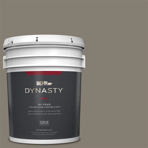 BEHR DYNASTY 5 Gal MQ2 53 Smoky Trout Flat Exterior Stain Blocking