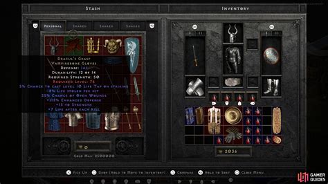 Draculs Grasp Gloves Equipment Diablo Ii Resurrected Gamer Guides®