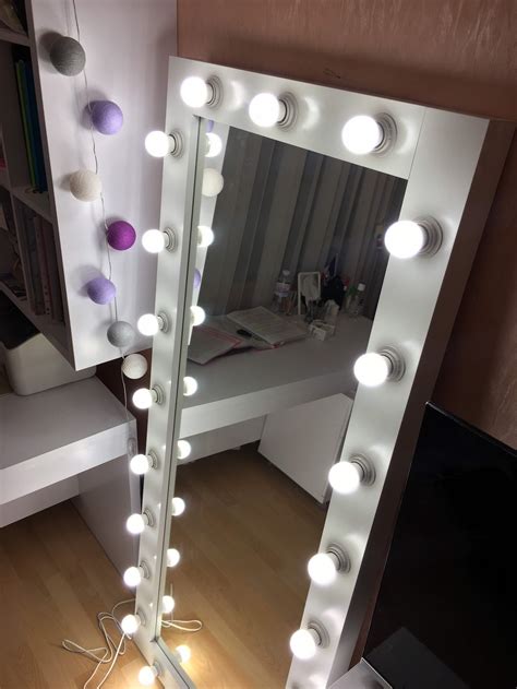 70 72 Showroom Mirror Big Mirror With Lightshollywood Etsy Espejos