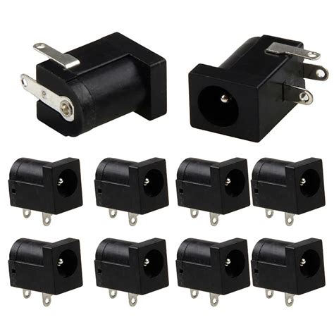 10pcs 5 5 X 2 1mm DC Power Supply Socket Female Jack Plug Port