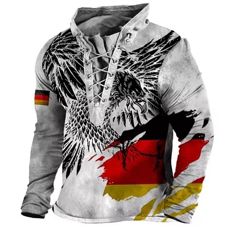 Mens Unisex Pullover Hoodie Sweatshirt Pullover Graphic Prints Eagle