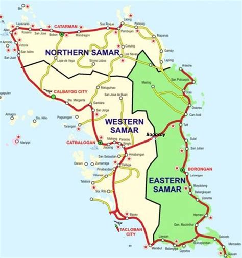 Map of Samar Province