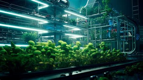 Premium AI Image | modern greenhouse with green plants