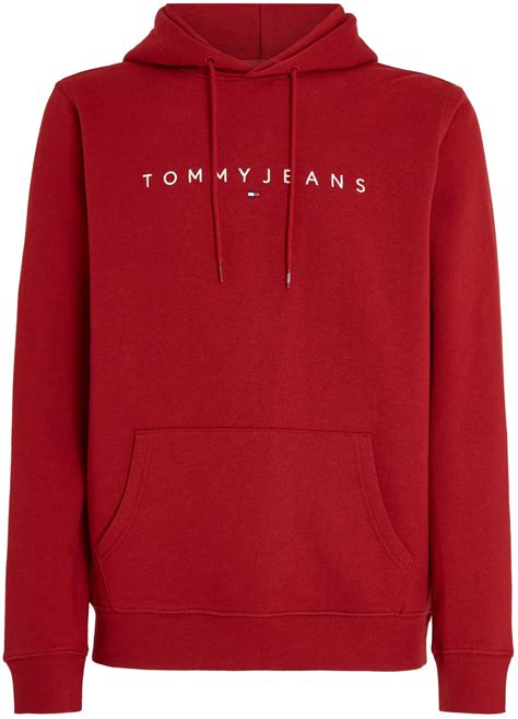 Tommy Hilfiger Regular Linear Logo Hoodie Dm0dm17985 Magma Red Ab €