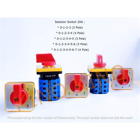 Jual Selector Switch 20 Ampere Cam Switch 3 4 5 6 7 Posisi 3 Pole