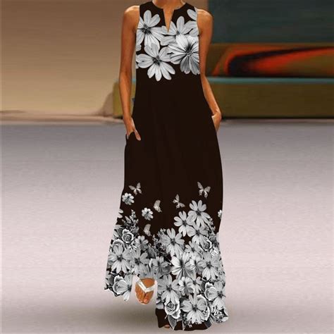 Elegant White Sleeveless Sexy Dress Women Butterfly Floral Print