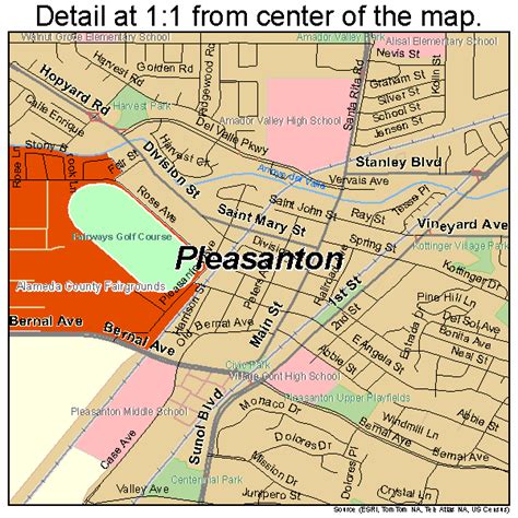 Pleasanton California Street Map 0657792