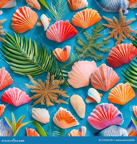 1474 Tropical Watercolor Seashells A Tropical And Watercolor Inspired