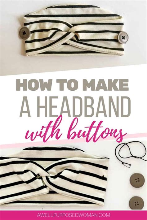 Diy Headband With Buttons For Face Masks Free Pattern A Well