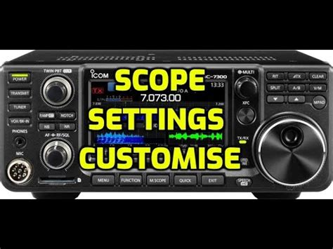 Icom Ic Waterfall Band Scope Settings Youtube