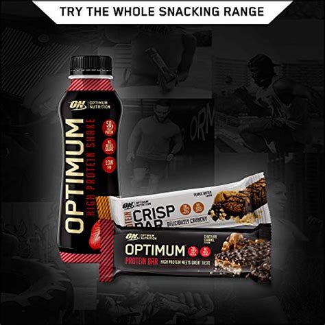 Optimum Nutrition Protein Crisp Bar With Whey Protein Isolate Low Carb High Protein Snacks With