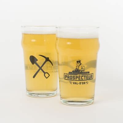 Verre «Pinte anglaise» - Microbrasserie Le Prospecteur