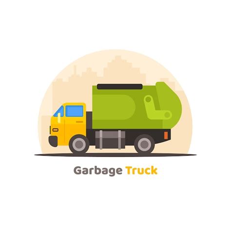 Premium Vector | Garbage truck logo design