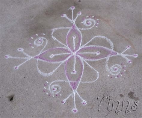 7 Dots Simple Kolam Chukkala Muggulu Simple Rangoli Vinns Kolam