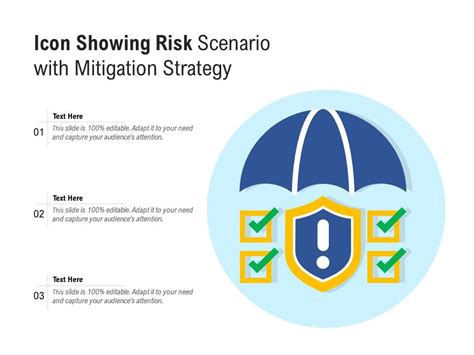 Icon Showing Risk Scenario With Mitigation Strategy Presentation Graphics Presentation