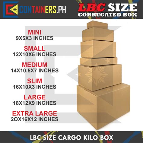 Containers Ph Lbc Express Sizes Corrugated Cargo Shipping Boxes Packaging Kraft Box Per Piece