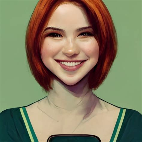 Beautiful Redhead Female Chubby Face Karen Gillan Midjourney