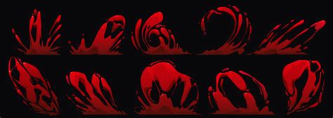 Blood Splash Vfx Game Video Animation Effect Set 16265234 Vector Art