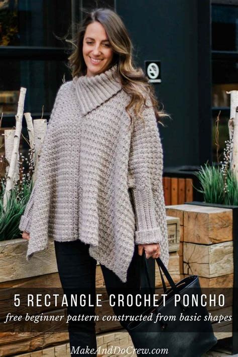 Crochet Sweater Poncho With Sleeves Free Pattern Crochet Poncho Free Pattern Crochet Poncho