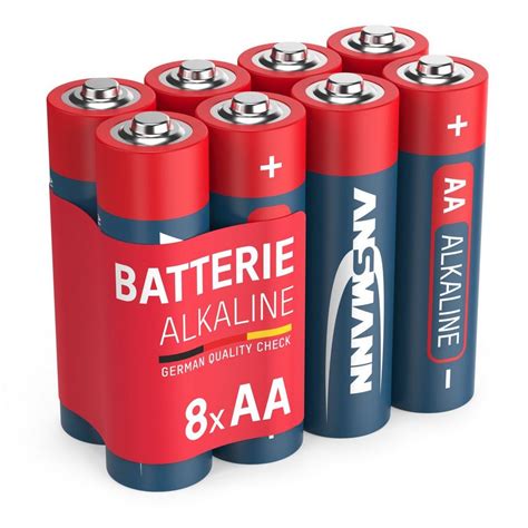 Ansmann Ag 8x Alkaline Batterie Aa Mignon 1 5v Lr6 Am3 Mn1500 8