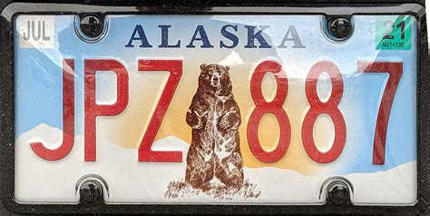 Alaska State License Plate 2022