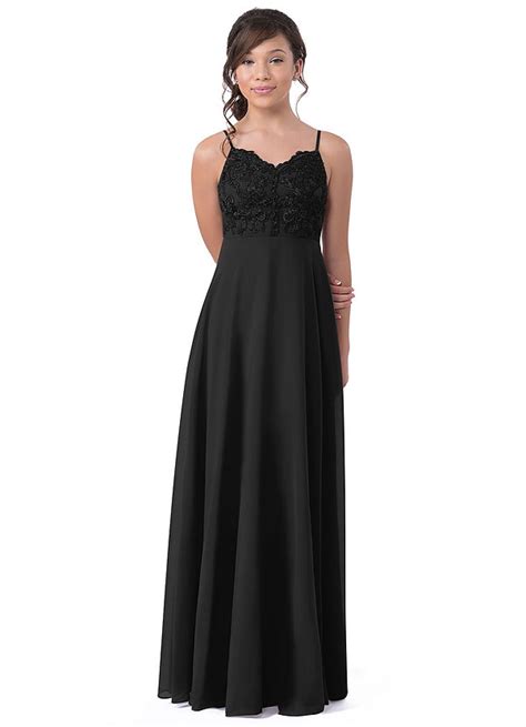 Black Azazie Sonya JBD Junior Bridesmaid Dresses Azazie