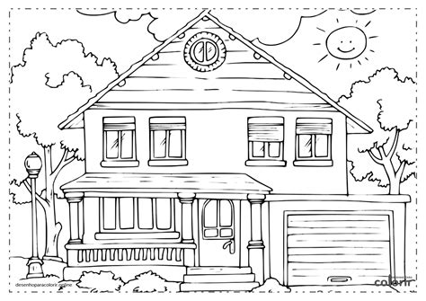 Confira Desenho Casa Para Colorir Focalizando