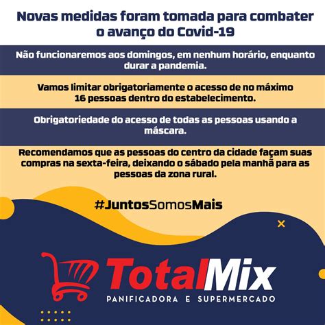 Supermercado Total Mix em Elísio Medrado adota novas medidas para