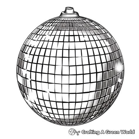 Disco Ball Coloring Pages Free Printable