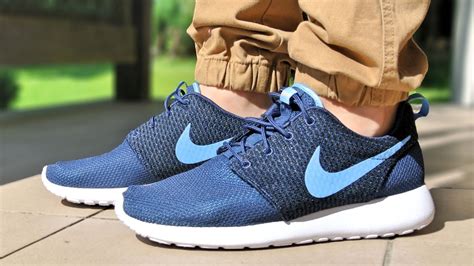 Nike Roshe Run Midnight Navy Review On Feet Hd Youtube