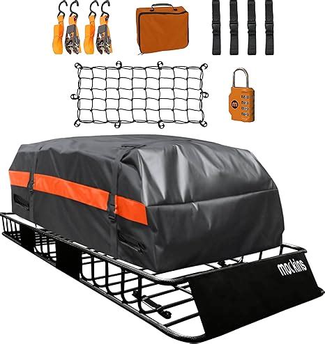 Mockins 64x39x6 Anti Rust Rooftop Cargo Carrier 20Cu Waterproof Bag